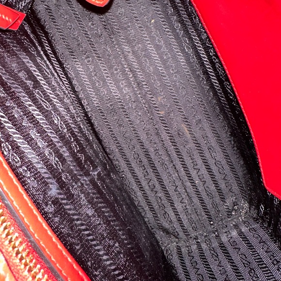 Red Prada leather purse - like new - Picture 7 of 8